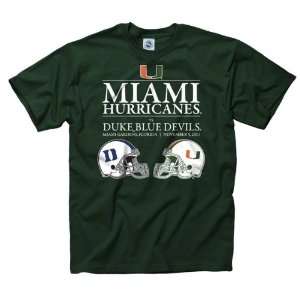  Miami Hurricanes vs Duke Blue Devils 2011 Match up T Shirt 