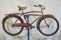  Gambles Hiawatha Pre war balloon tire bicycle bike red Shelby built