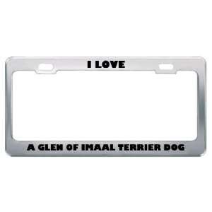 Love A Glen Of Imaal Terrier Dog Animals Pets Metal License Plate 