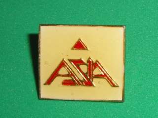 ASIA Tour Post Pin Badge Enamel Metal Rock Vintage 80s  