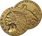   United States Indian Head Half Eagle $5 Five Dollars Gold Coin  