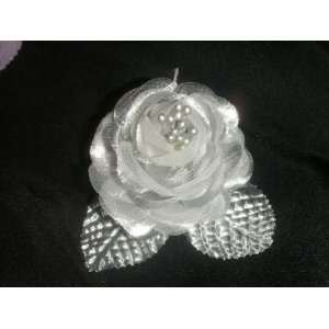  12 Silk Roses Wedding Favor Flower Corsage Pick   Silver 