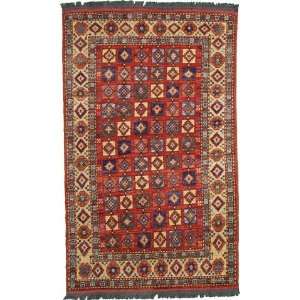    311 x 67 Red Hand Knotted Wool Kazak Rug: Furniture & Decor
