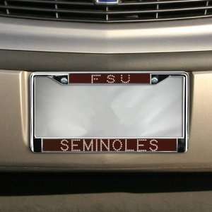  Florida State Seminoles (FSU) Garnet Bling Chrome License 
