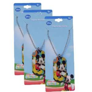  Adorable Mickey Mouse Charm Necklace Set of 3: Toys 