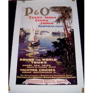  P&O Steamship Line Round The World Tour Classic 1920s 