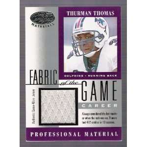  THOMAS 2001 Leaf Certified Materials Fabric of the Game Careers 