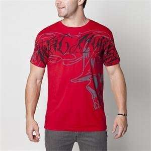  Metal Mulisha Robber Custom T Shirt   Large/Cardinal 