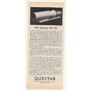  1980 Questar 40 120 Security System Print Ad (46392)