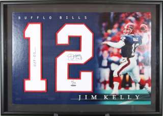 Jim Kelly UDA Autographed Framed Jersey Numbers Display #7/12 