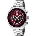   Mens 90232 003 Chronograph Red Dial Stainless Steel Date Watch