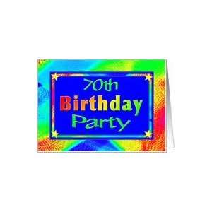    70th Birthday Party Invitations Bright Lights Card: Toys & Games