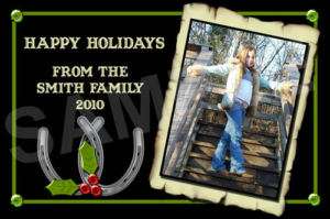 Custom Western Cowboy Christmas Photo Greeting Cards  