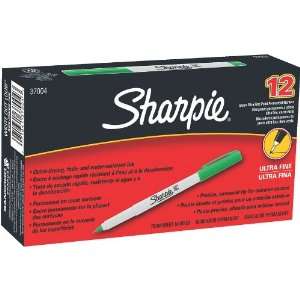  Sharpie Ultra Fine Point Permanent Markers, 12 Green Markers 
