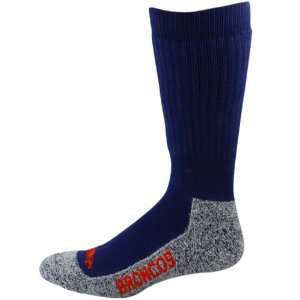   Broncos Mens Navy Blue Gray Wool Trekker Socks