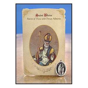  of Healing St. Blaise Healing Holy Card with Medal, Patron Saint 