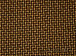 Houndstooth Yellow Gold & Brown Curtain Valance NEW  