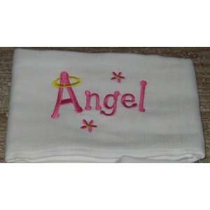  Baby Cakes Baby Burpcloths  Angel Design Pink Print: Baby