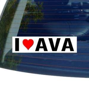  I Love Heart AVA   Window Bumper Sticker Automotive