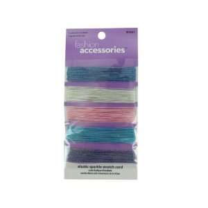 Bulk Pack of 72   5 color 5 yds each elastic sparkle stretch cord 