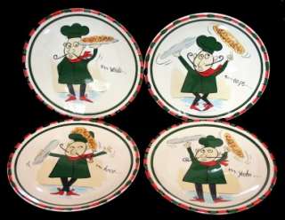 Kitchen Prep Whimsical Chefs Salad Plates NEW Sayings  