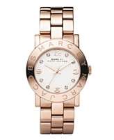 Marc by Marc Jacobs Watch, Womens Amy Rose Gold Ion Plated Stainless 