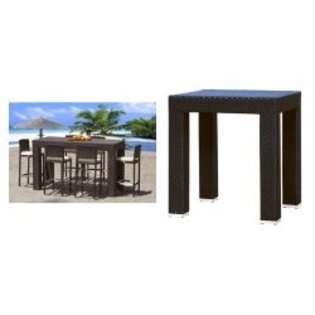 Premier Outdoor Furniture Amalfi 4 Seat Outdoor Bar Table   Espresso 