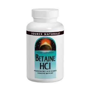  Betaine HCl 650 mg 90 Tablets   Source Naturals Health 