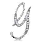 BERRICLE Silver Toned Initial Letter Brooch Pin   G   Jewelry Gift for 