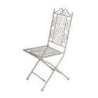   Folding Iron Bistro Chair   Light Gray   38H x 16W x 18.5D   36036