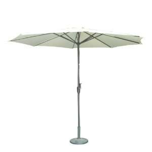  9 ft Beige Aluminum Patio Umbrella with Crank Patio, Lawn 
