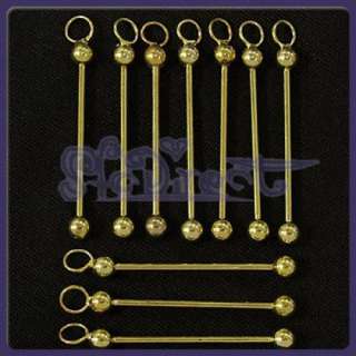 LOT 10 Metal Gold U Bead It Changeable Pendants Finding  