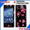 Kyocera Echo M9300 Sprint Pink Rubberized Hard Case Cover +Screen 