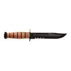 Ka Bar 1218 Utility Knife   7 Blade   Serrated Edge   Partially 