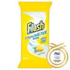 Flash Strong Weave Wipes Lemon 60 Pack   Groceries   Tesco Groceries