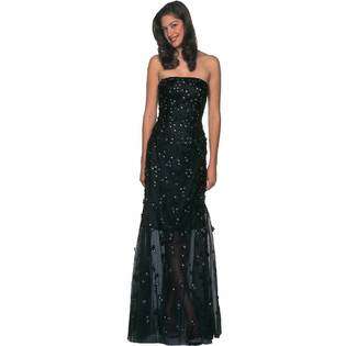   Gallery Black Evening Gown. Strapless Prom Dress. Ball Gown Dress