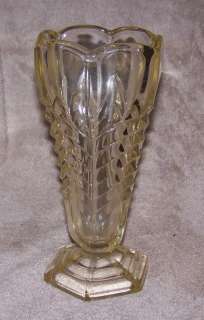 Antique Heavy Flint Glass Vase  