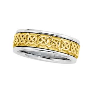 Jewelry Adviser Fashion Ring 14K White/Yellow/White SIZE 07 1/2 Two 