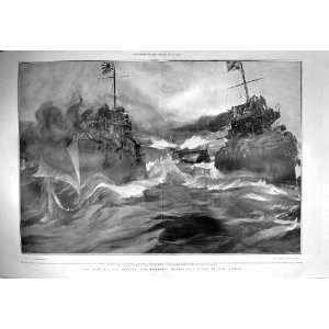  1904 TORPEDO BOAT WAR SHIPS PORT ARTHUR ATTACK