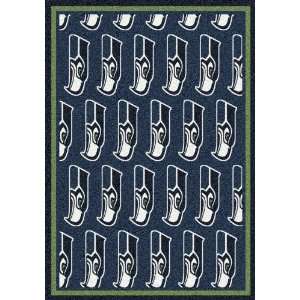   Seattle Seahawks NFL Repeat Area Rug by Milliken: 78x109 Home