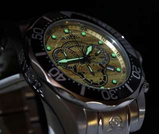 Invicta Mens Pro Diver Chronograph Wood Watch 0165 NEW  