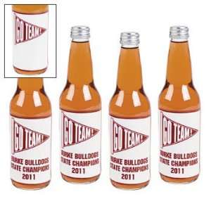 Personalized Burgundy Team Spirit Bottle Labels   Tableware & Bottle 