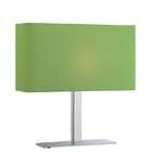 Lite Source Metal Table Lamp with Green Fabric Shade in Chrome Finish