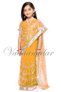   to wear Indian Girls Childrens Saree Sarees Costume All size  