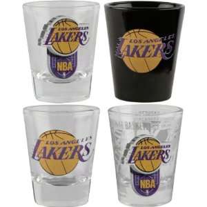  Los Angeles Lakers 3D Logo Shot Glass Set Sports 