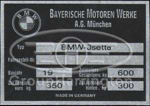 BMW Isetta restoration sticker decal set of 4 pieces  