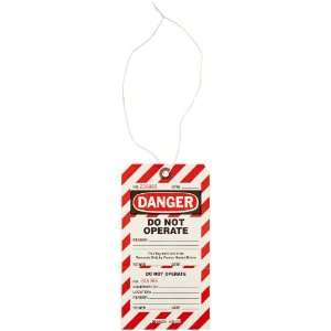 Brady Two Part Perforated Danger   Do Not Operate Tag, Cardstock 7 1 