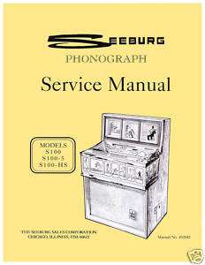 Seeburg S100 S 100 Phono Jet Service Repair Manual  