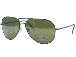 NEW Serengeti Medium Aviators 7190 Shiny Gun Sunglasses  