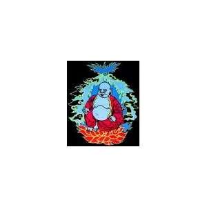   Buddha in Blue Flame Black Light Wall Hanging Tapestry: Home & Kitchen